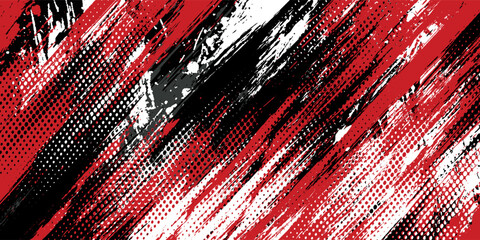 Gaming esport background striking stripes electric banner vector illustration design red black grunge brush wing comic pattern modern abstract concept livery stripes decal paint splash splatter.eps 10 © Samsul