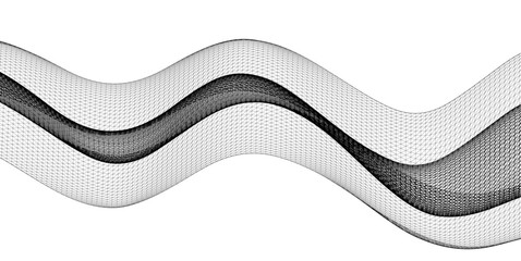Fototapeta premium abstract geometric surface wave 3d