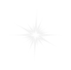 Fototapeta premium Bright lens flare star with glowing transparent rays and elegant sparkle effects, abstract light background design scene.