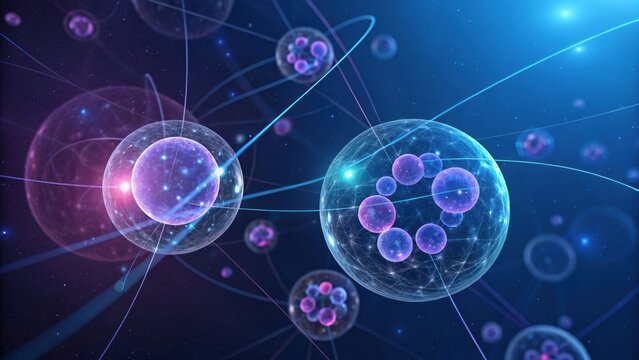 Atomic structure with electrons and protons