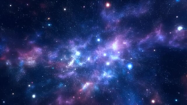Cosmic Nebula in Deep Space: A breathtaking vista of a vibrant cosmic nebula, shimmering with stardust and celestial light, illuminates the infinite expanse of deep space.