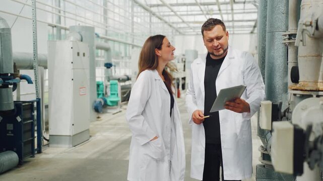 Highlighted steps in greenhouse heating management. Guided walkthrough of mechanical room heating controls process. Exploring operation and diagnosis procedures for greenhouse heating equipment