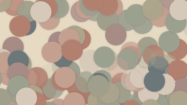 ナチュラルなアースカラーのシンプルなサークルアブストラクト　ゆっくり上昇　15秒ループ
