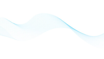 Fototapeta premium Smooth Cyan Gradient Linear Wave For Modern Telecommunication Network Concepts And Digital Connectivity Backgrounds