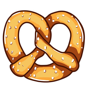 vector illustration of pretzels