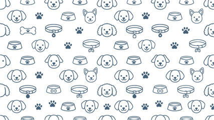 Playful pig faces and paw print seamless pattern on white background. © izzstudio