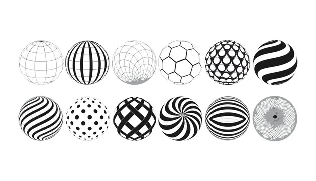 Black and white easter eggs collection a decorative patterned springtime illustration