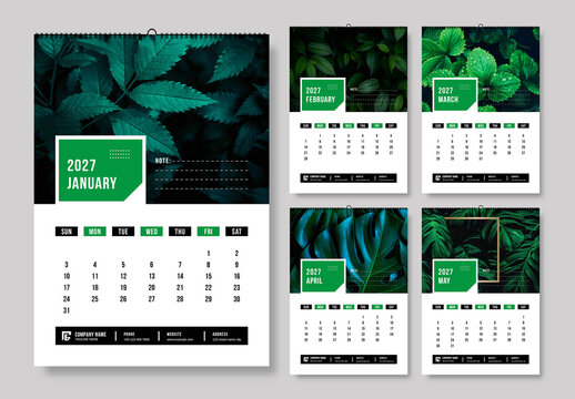 New 2027 Calendar Template