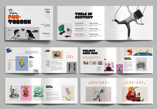 Photobook Magazine Template Layout