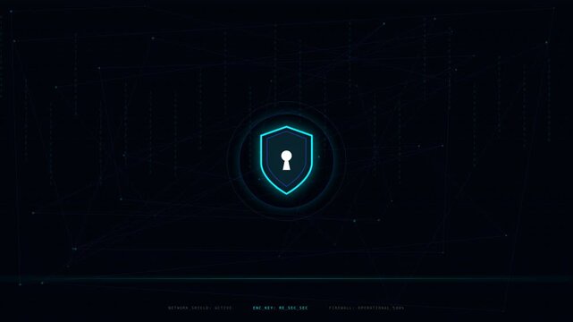 A digital security shield icon with a glowing light bulb inside, set against a dark, high-tech network background suggesting innovation