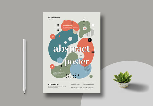 Abstract Poster Template Layout