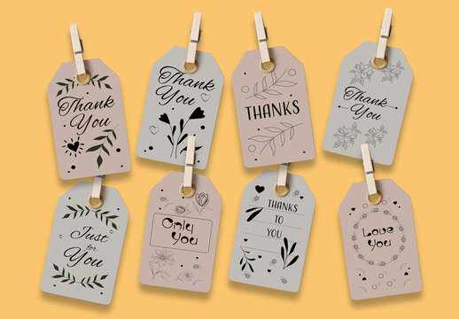 Thank You Gift Tag Template Layout
