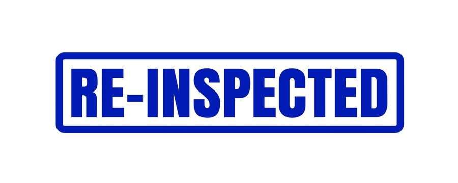 Re Inspected Stamp Design Quality Recheck Approval Label Vector
