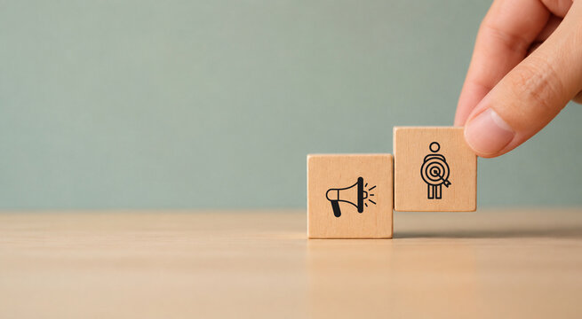 Target customer and marketing strategies concept. Customer insight, buyer persona, customer behavior analysis. Marketing planning and strategies. Personalization marketing, customer centric strategy.