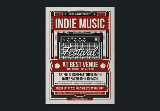 Indie Music Festival Flyer