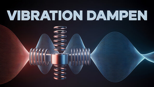 The vibration dampen device effectively reduces oscillations in the mechanical system