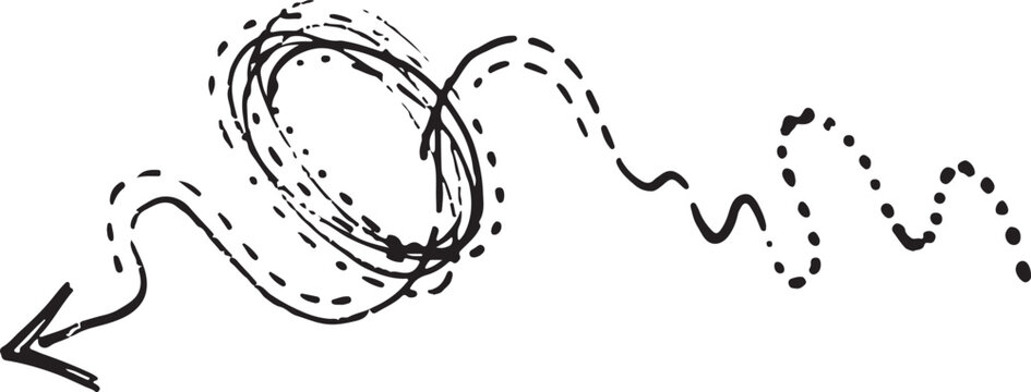 Chaos to clarity black complex tangled arrow path simplification concept on white background