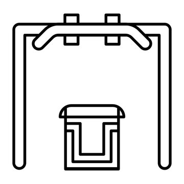 Pullup Bar Vector Icon Design