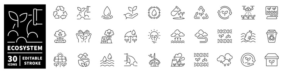 Obraz premium Eco-friendly technology and nature conservation icons for sustainability