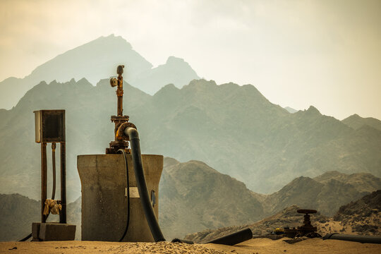 Industrial Infrastructure in Oman Sadah Desert Landscape