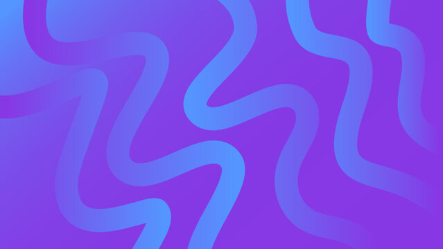 Purple Gradient Background with Blue Wavy Lines