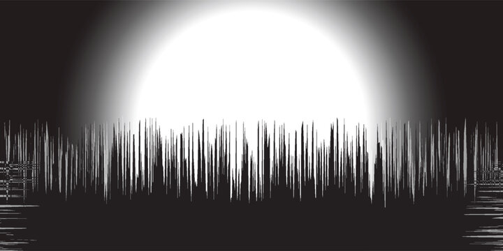 the most crucial design. job of the future. abstract black and white vektor illustration moon light. roughten pattern for music, clasic, bencmark, stiker, banner, office, wallpaper, t shirt, film, cgi