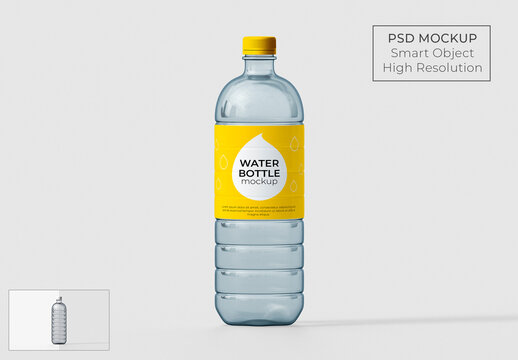 Plastic Water Bottle Mockup PSD