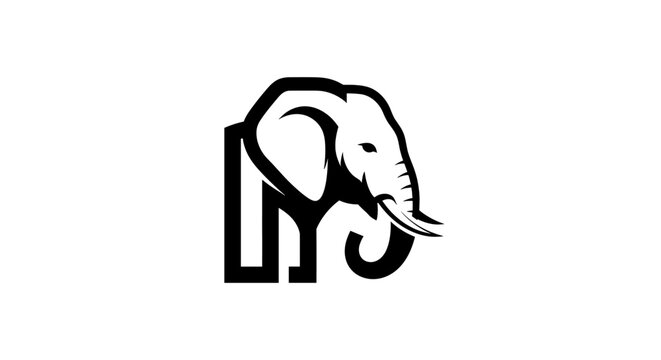 A minimalist black and white logo featuring an elephant's head integrated with the letters 'LY'.
