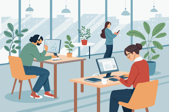 Workplace With Professionals Usi Premium Digital Asset Great for Commercial Projects