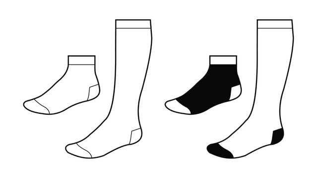 Blank t-shirt, cap, and socks mockup template set for branding.