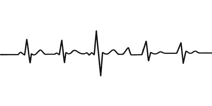 A medical green ekg heart beat line on a monitor graph displays the healthcare rhythm and pulse rate life wave in an ecg electrocardiogram illustration chart