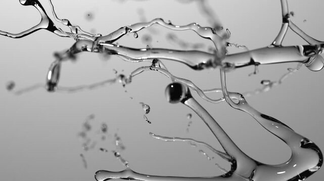 Abstract water splash in slow motion