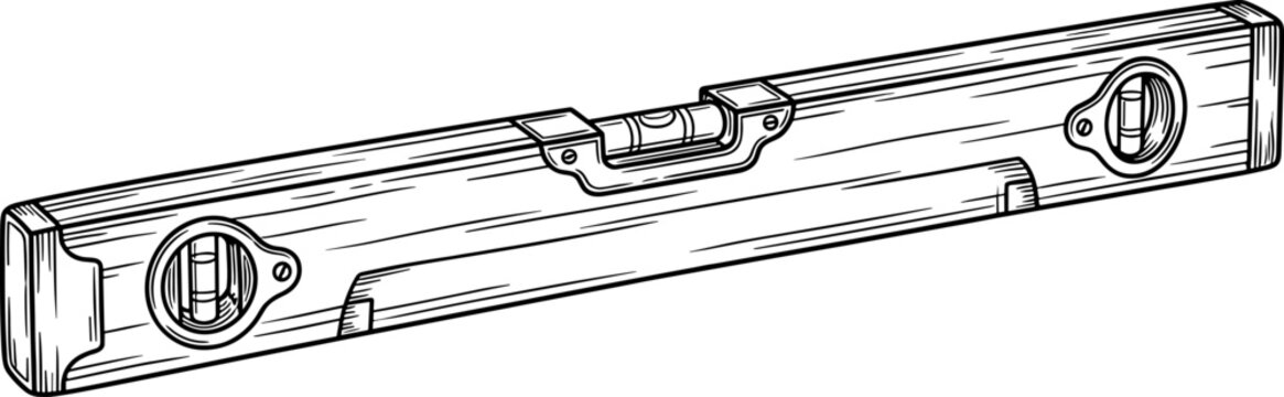 Professional spirit level tool used for checking horizontal alignment