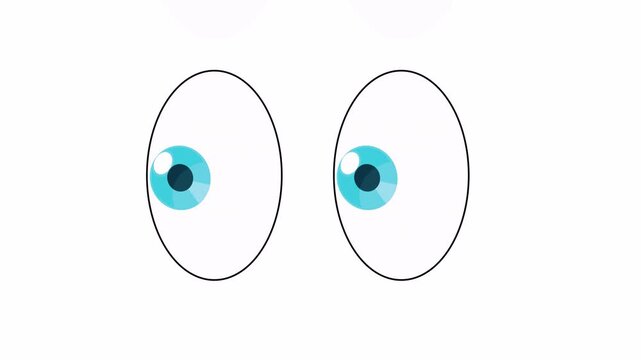 'Looking eyes' Animated Emoji with transparant alpha background, ready to be used on your footage.