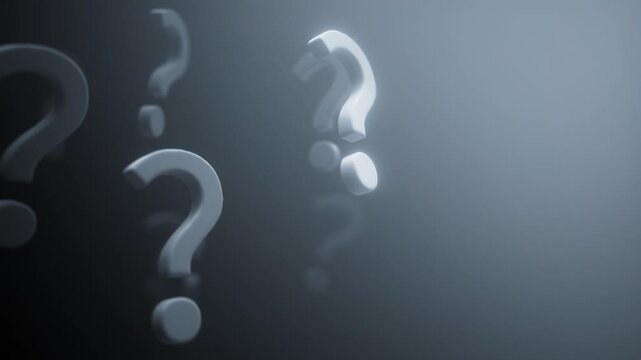 Floating question mark dynamic background loop playback