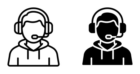 Fototapeta premium Minimalist User Avatar Icon Set for Online Communication