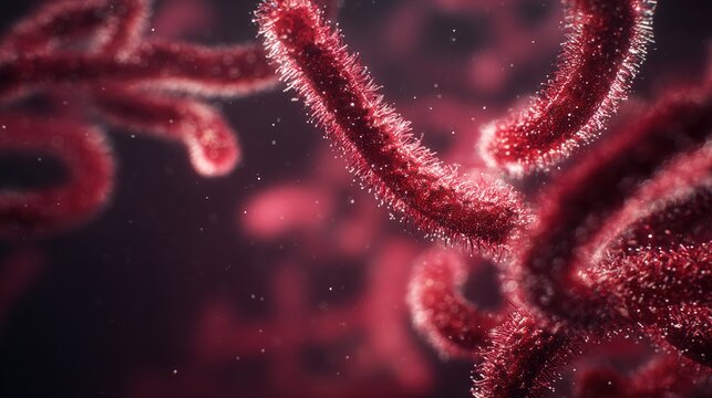 Ebola Virus Disease (EVD) Deadly Viral Hemorrhagic Fever Caused by Filoviridae Pathogen, Global Public Health Emergency, Infectious Outbreak, Medical Science Research and Virus Prevention Concept