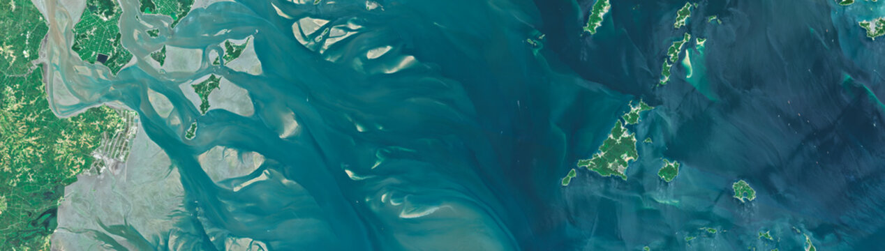 Seoul, South Korea, Satellite water landscape