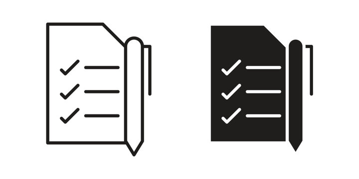 Feedback form icon in black stroke eps vector graphic