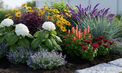 Naklejka premium flowers in the garden