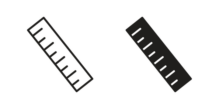 Ruler icon collection vector illustrations, Vector pictogram