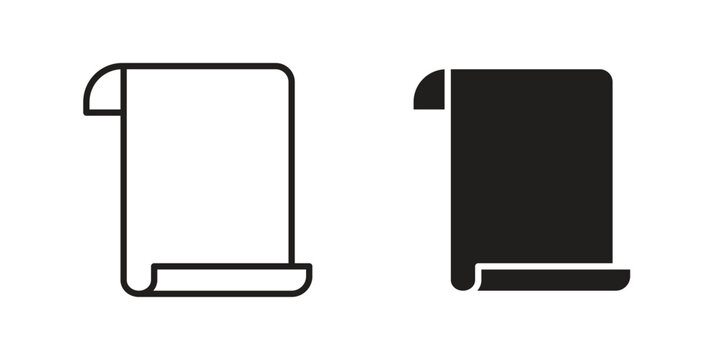 Scroll icon collection vector illustrations, Vector pictogram