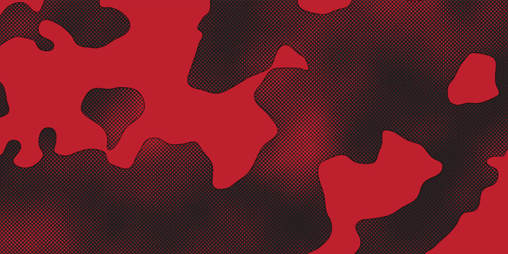 Minimalist dark red abstract shape military camouflage texture background design