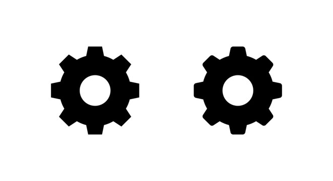 Mechanical gear icon. Cogwheel machinery symbol. Configuration tool sign