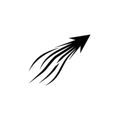 Fototapeta premium Abstract Arrow Icon Graphic on White Background