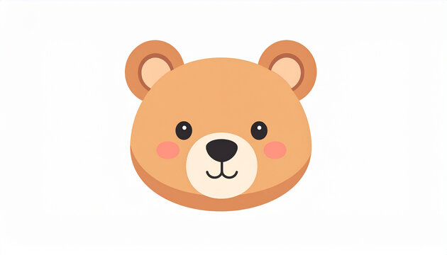 Cartoon bear head illustration