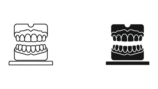 Dental braces vector illustration on white background
