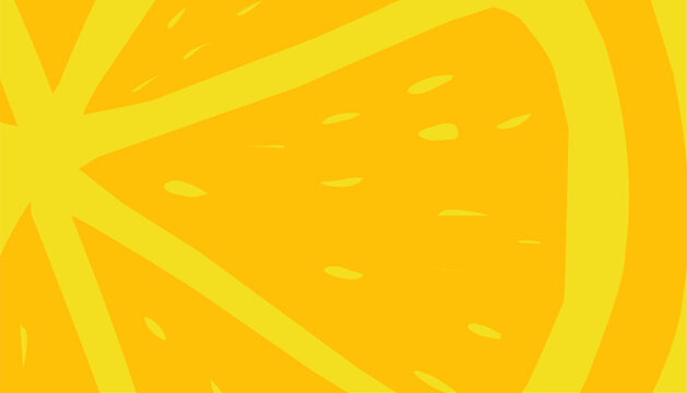 Orange Fruit Seamless Pattern. Citrus Slice Background. Minimal Hand Drawn Style.