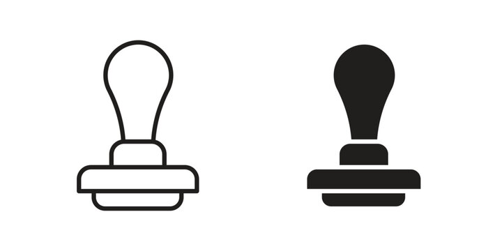Stamp icon collection vector illustrations, Vector pictogram