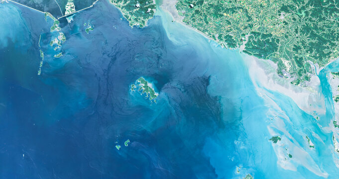 Seoul, South Korea, Satellite water landscape